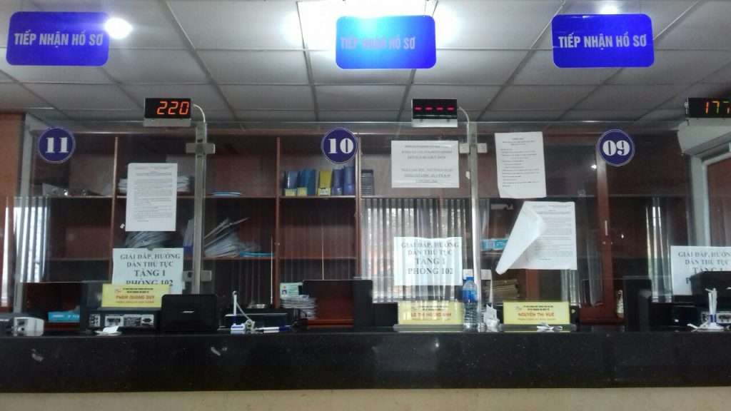 Khu vực tiếp nhận hồ sơ thuộc Phòng Đăng ký doanh nghiệp Hà Nội
